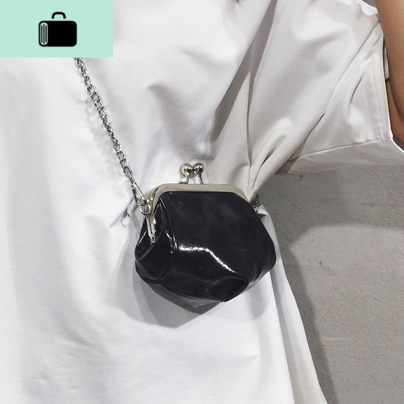 网红小黑包迷你贝壳单肩包潮包包女包新款2020春夏百搭ins斜挎包NEW LAKE女斜挎包图片