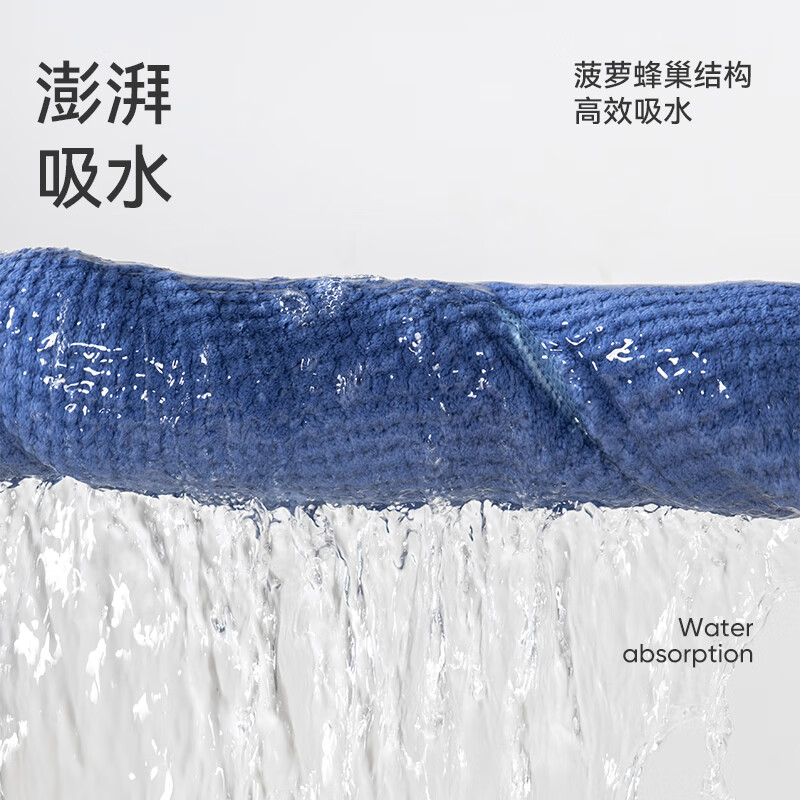 洁玉柔软吸水速干洗脸家用男女情侣毛巾(S) 单条袋装(颜色随机)DSJ4-013F-1高清大图