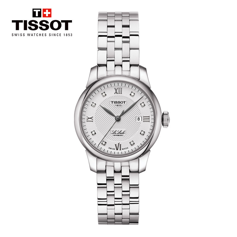 【送礼优选】天梭(TISSOT)瑞士手表 经典复古钻石刻度 力洛克系列钢带女士机械表T006.207.11.036.00 T006.207.11.036.00