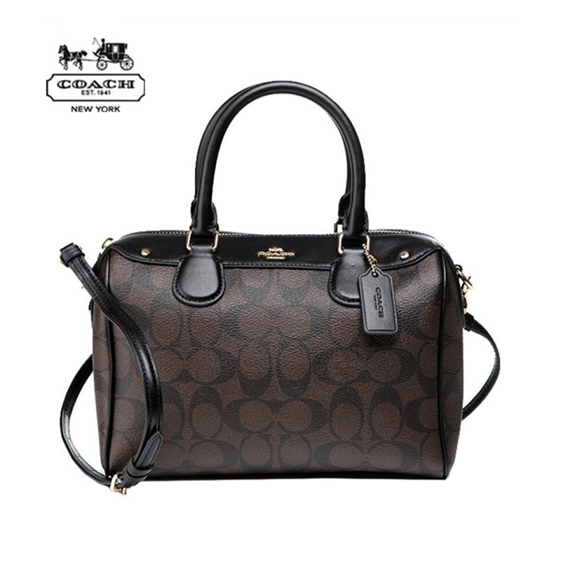 COACH 蔻驰 女款流行手提单肩斜挎包 小号波士顿包 多色F58312