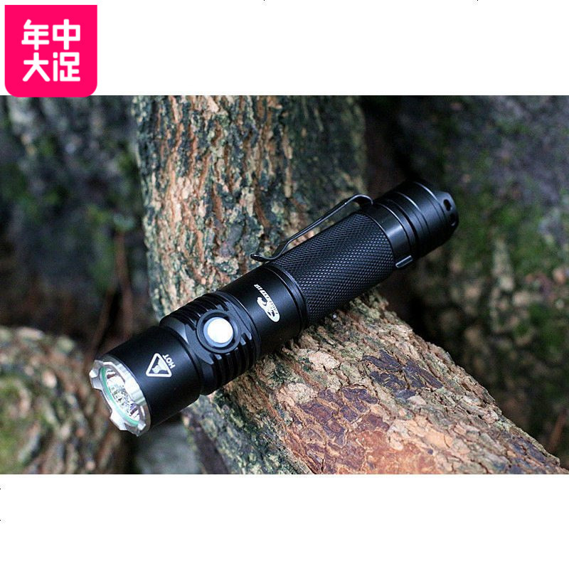 新品鹰眼X5R USB充电纯侧按强光手电筒便携U3 LED手电