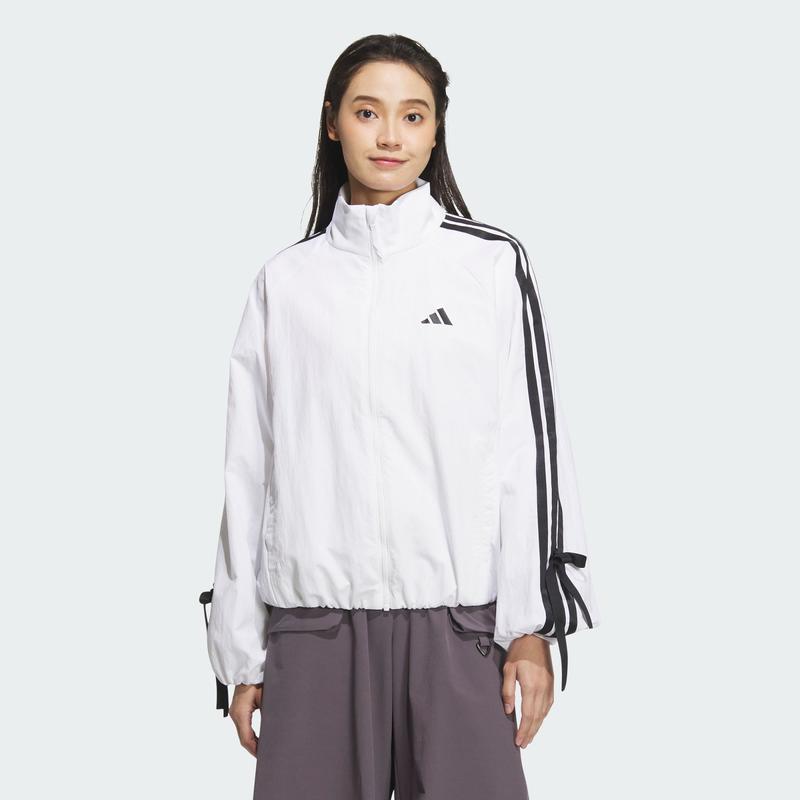 阿迪达斯(adidas)女运动夹克宽松防风透气时尚百搭女士休闲外套 A/XL WHITE