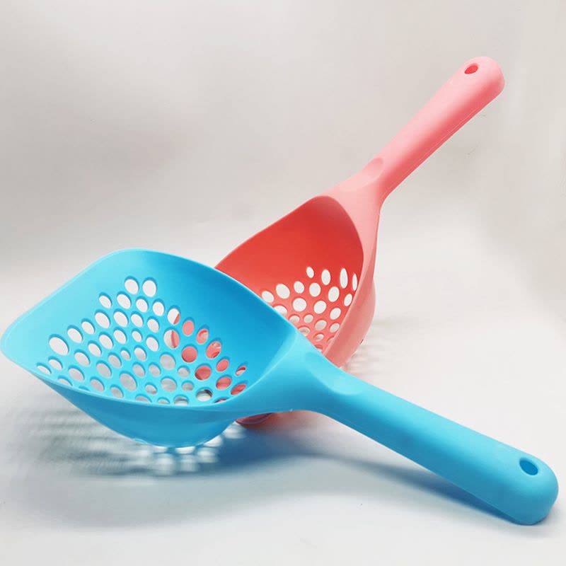 大号猫砂铲子小孔 铲屎铲 长柄猫屎便铲猫沙铲大孔豆腐猫砂专用铲图片