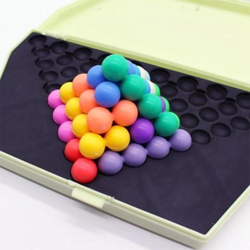 珠金字塔桌面拼图儿童逻辑思维训练智力拼盘玩具欢乐小侦探不含智慧珠