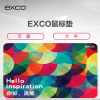 宜适酷(EXCO)STY17002 XL 你好灵感鼠标垫 超大号桌垫布制 可爱动漫键盘游戏鼠标垫