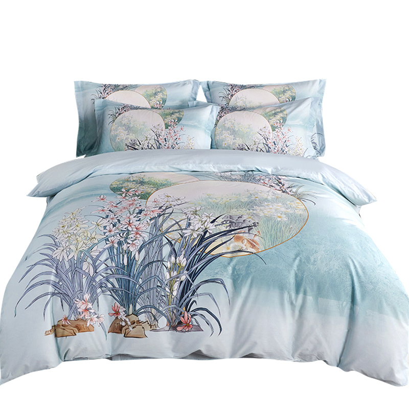 金丝莉(KINTHERI) 数码印全棉四件套 室有兰香 200x230cm(NM)高清大图