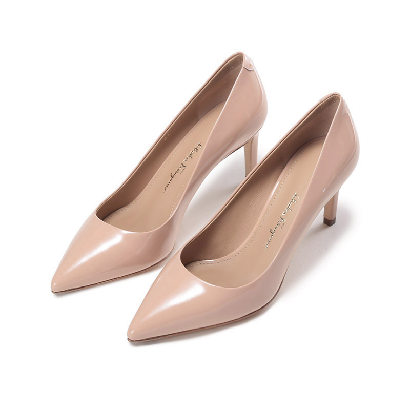 菲拉格慕salvatoreferragamo女士牛皮革ilary尖头浅口高跟鞋0753921