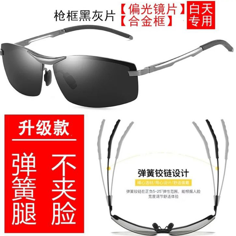 铁青司机眼镜Y39 副 枪框黑灰片
