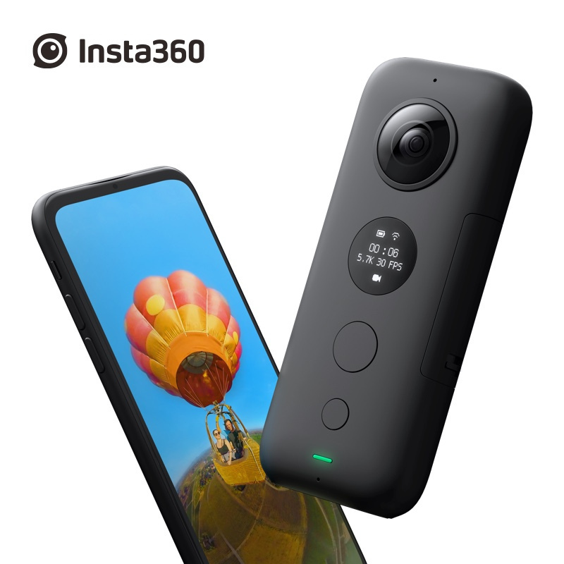 Insta360oneX 5.7K 360运动全景相机 陀螺仪防抖专业Vlog隐形自拍杆航拍旅游滑雪骑行潜水VR看房摄像
