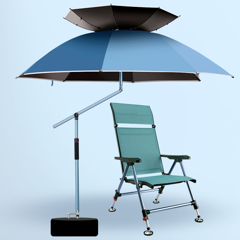 双弯钓伞全遮光钓鱼伞闪电客24米万向防晒垂钓雨伞防雨天窗遮阳伞视频