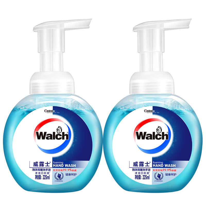 威露士(Walch)抑菌泡沫洗手液 健康呵护225ml*2瓶 家用儿童通用杀菌消毒高清大图