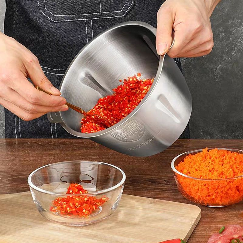 绞肉机家用电动多功能蒜泥辣椒碎菜饺子肉馅碎肉器搅拌料理机 3代升级大号【塑料杯双速钢头】两把刀