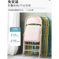 洛港 简易凳子靠背椅家用折叠椅子便携办公椅会议椅电脑椅餐椅宿舍椅子