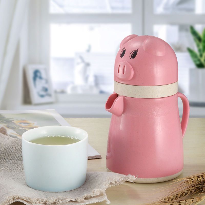 多功能家用手动榨汁机水果简易宝宝榨汁机小型迷你|小猪带手柄-粉色