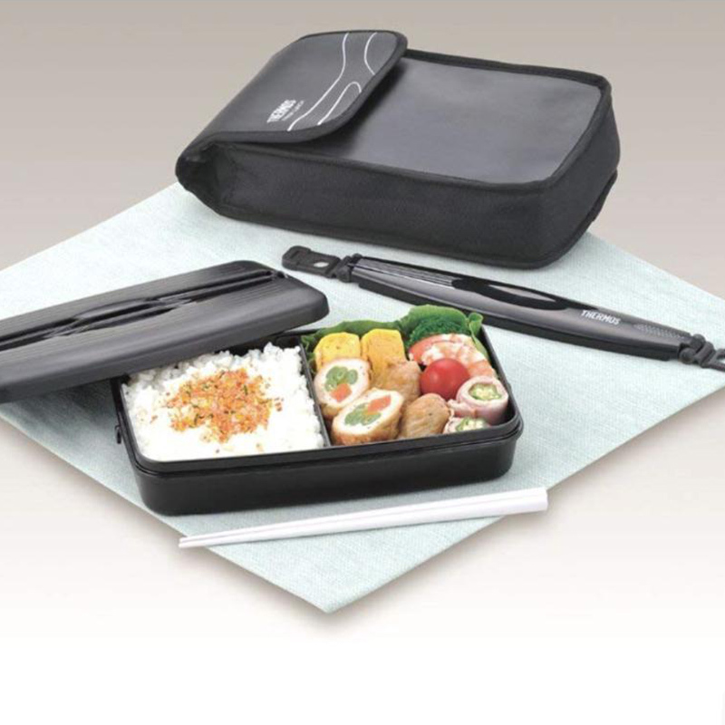 膳魔師(THERMOS)DJB-802便当盒保鲜饭盒单层分隔式食品级塑料饭盒可微波炉加热800ml
