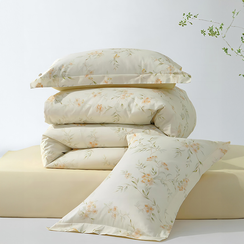 红秀世纺 纯棉四件套 梦里花园 HX2403-C005高清大图