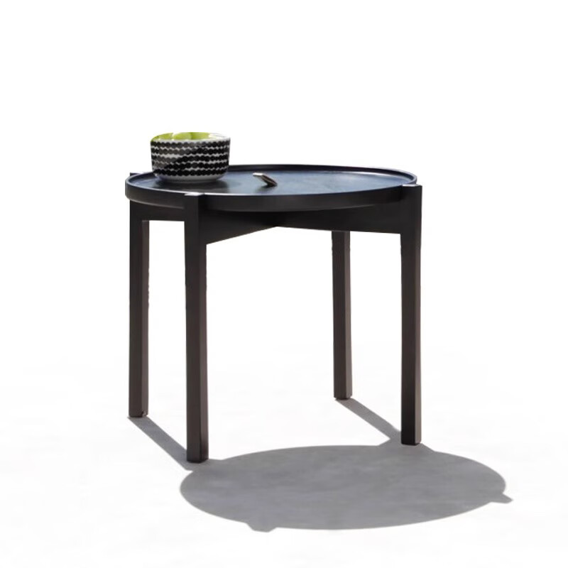 金菲罗格 户外藤编休闲椅室外懒人躺椅诧寂复古沙发椅民宿家具 边几高清大图