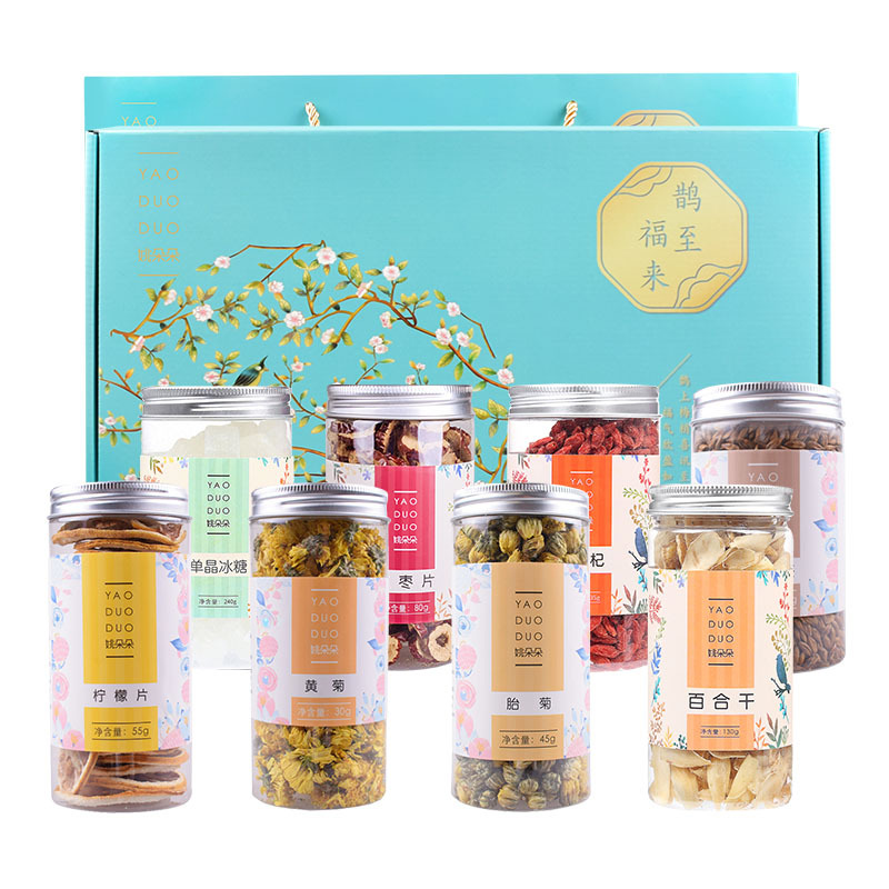 姚朵朵鹊至福来花茶礼盒 935克