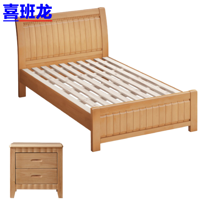 喜班龙 床 1米+床头柜 套高清大图