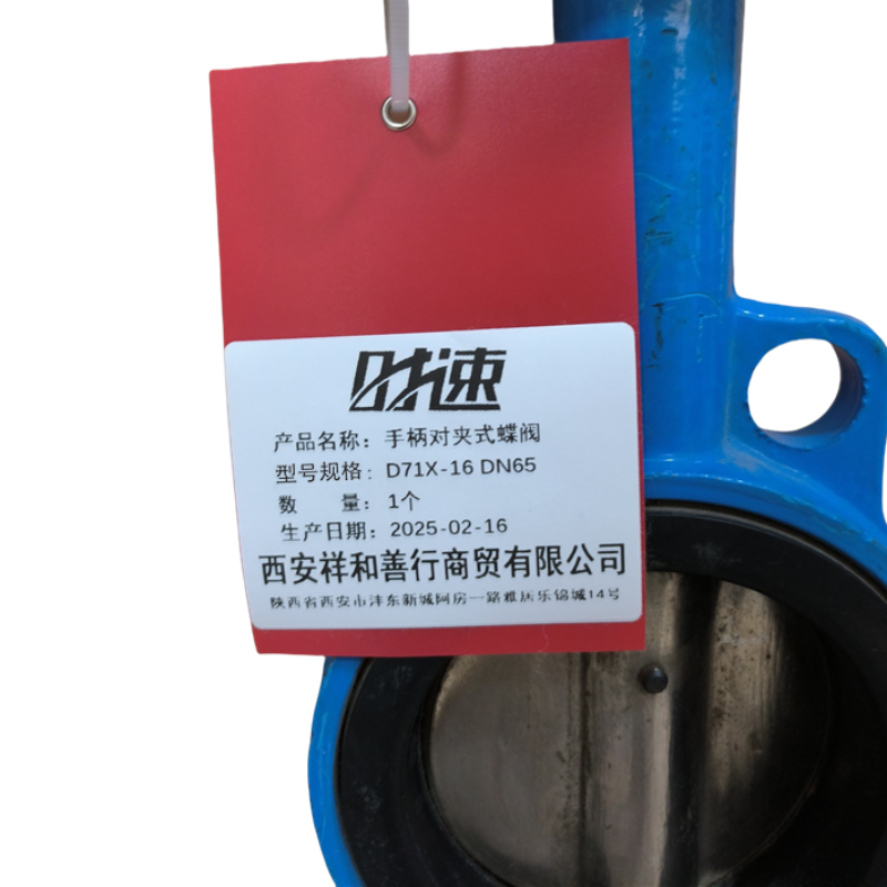 时速 手柄对夹式蝶阀 D71X-16 DN65 个高清大图