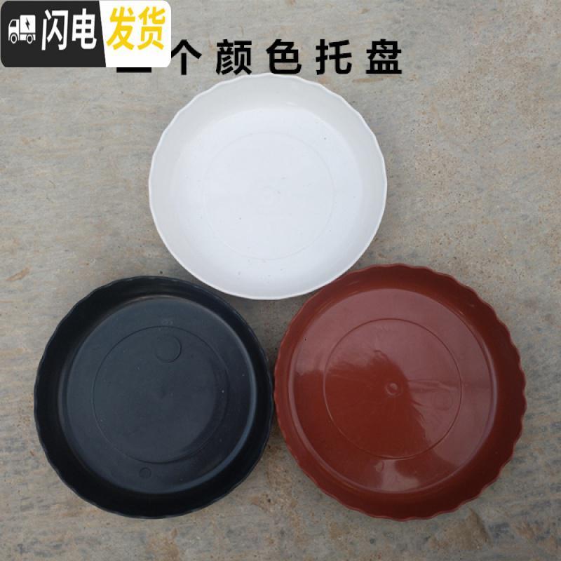 三维工匠塑料花盘 兰花专用花盆 塑料兰花盆 塑料花盆 高级兰花 黑色[大号口径18高25cm]带托盘 兰花盆[1花盆容器