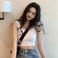 短款上衣女装2021新款夏季高腰设计感美式复古辣妹风短袖t恤ins潮 白色(空白版) S