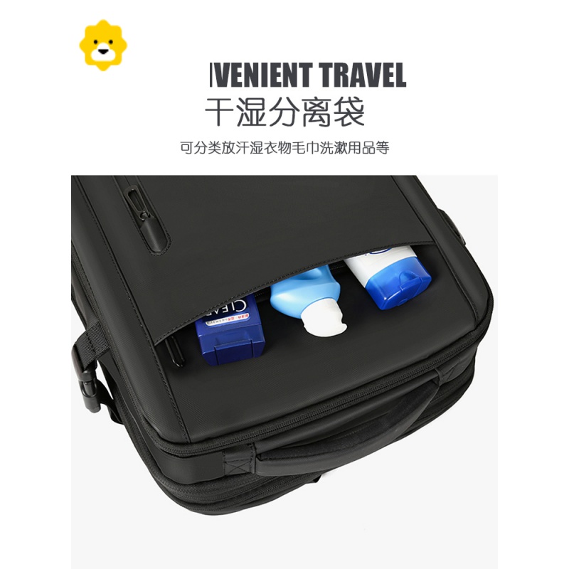 FENGHOU电脑背包男士双肩包大容量超大商务出差休闲旅行包书包17寸通勤包高清大图