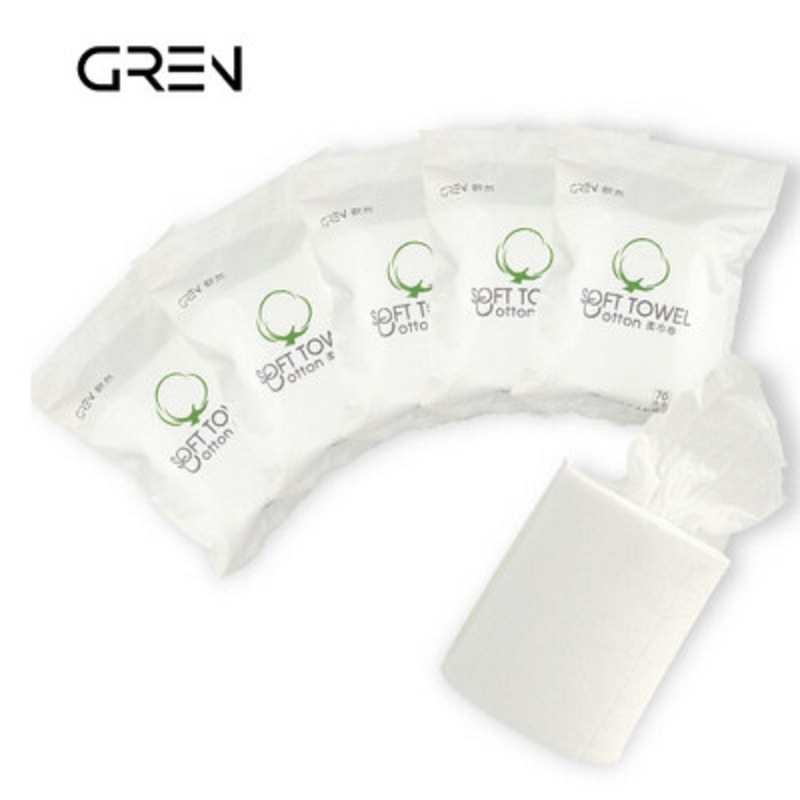 GREN G6002 全棉干湿柔巾卷(五连包)