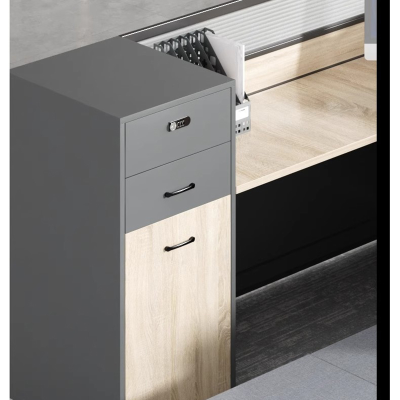 铭羽洋办公桌单人位带床柜套高清大图