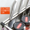 厨房置物架壁挂不锈钢3层落地调料调味架用品菜板刀架用具收纳架 三层加高50cm无筷筒+6钩