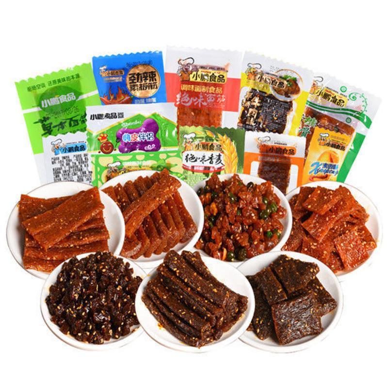 小鹏食品儿时怀旧特产麻辣面筋小零食批发辣条麻辣经典童年零食 多口味混合装 10包试吃
