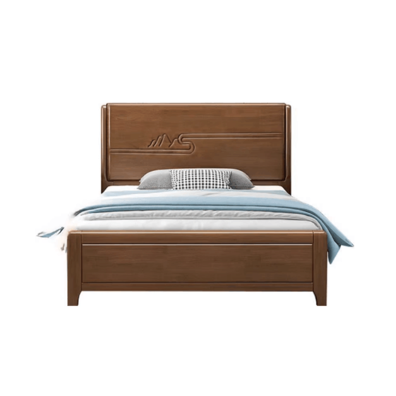 東業家具 新中式床主卧双人床单人经济型家用卧室婚床1.5米+床头柜*2+床垫床木床(±10cm) (单位:张)图片