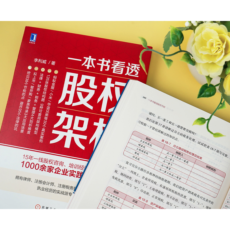 [正版]一本书看透股权架构 股权节税 李利威著 真实案例 讲解股权架构的实战指南书籍 金融投资书 合伙人股权分配方案设高清大图