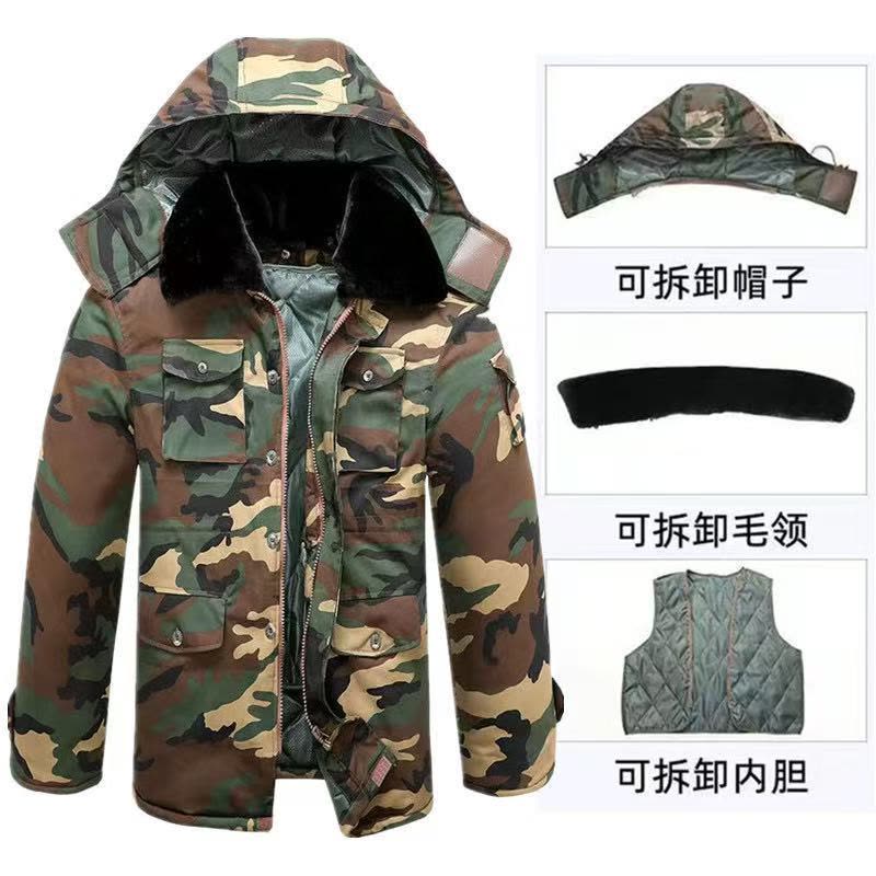惠铁中长款防水棉大衣迷彩棉服棉袄 套装 套图片