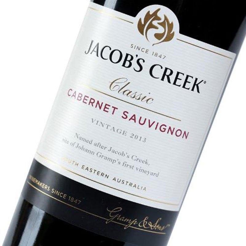 澳大利亚进口杰卡斯Jacob’s Creek经典系列赤霞珠干红葡萄酒750ML 新老包装随机发货