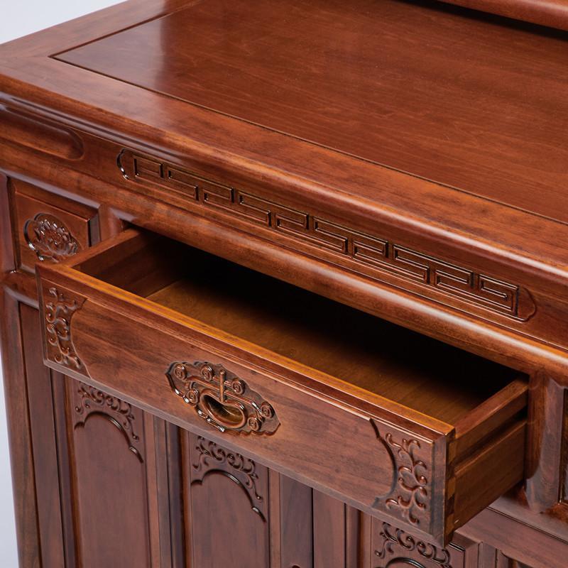 森美人佛具用品佛龛供桌条案佛台供台简易中式实木四脚供桌拉柜巧头