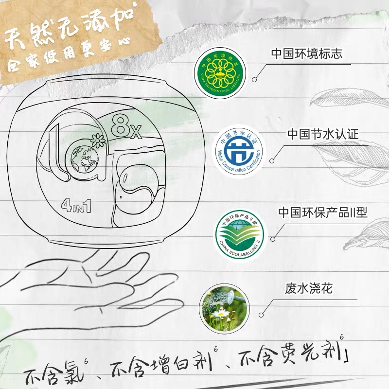 威露士La有氧天然四合一洗衣凝珠50粒除菌持久留香洗衣球50粒(去渍)高清大图