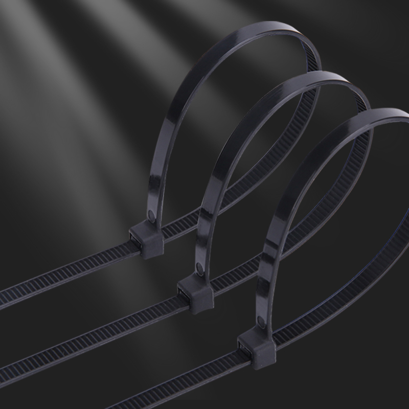 鸿启纳 尼龙扎带自锁式强力塑料捆绑扎带黑色23122511 7.6mm*150mm (100根/包)高清大图