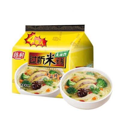 陈村过桥米线4连包 香菇炖鸡味100g*4包 米粉非油炸 夜宵必备