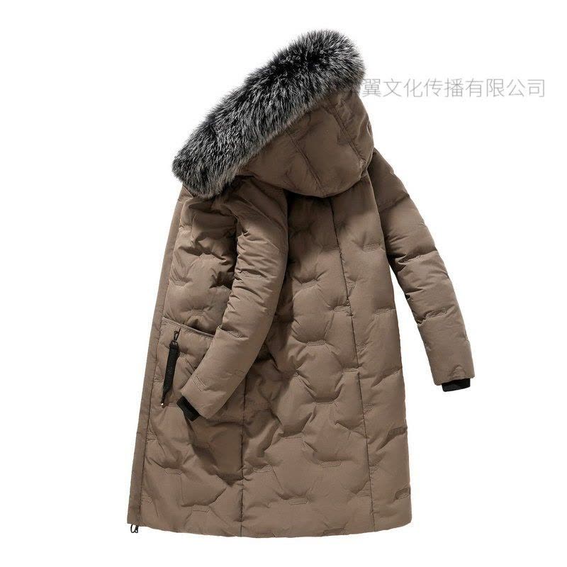 JPDUN吉普盾新款棉衣男韩版加厚中长款修身假毛领潮流外套男装图片