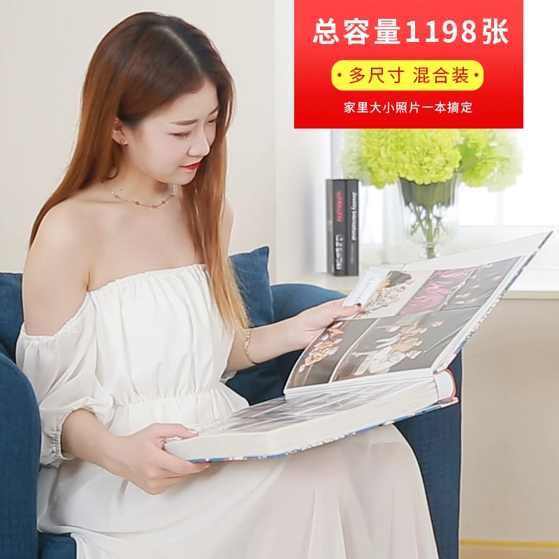 三维工匠5678寸一本装 相册影集插页式家庭相册本纪念册6寸大容量1 玫瑰金 可放照片[5-6-7-8-10寸]混合装1高清大图