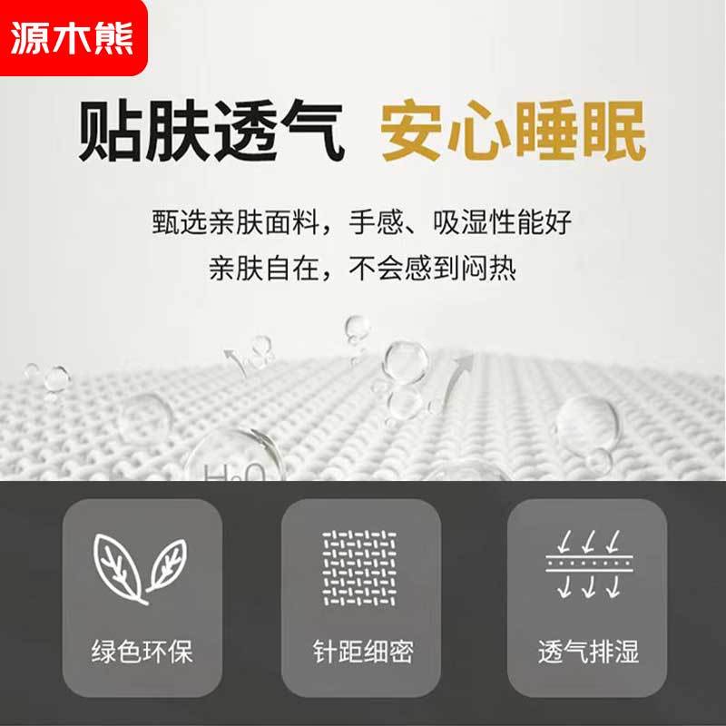 源木熊三防枕芯护颈助睡学生宿舍酒店家用多功能枕芯 中枕700g款高清大图