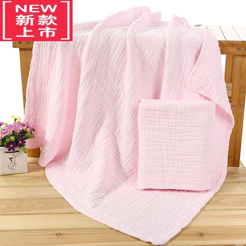 可莉允纱布婴儿浴巾新生儿浴巾宝宝柔软儿童毛巾被盖毯吸水加厚图片