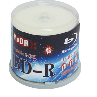 铭大金碟（MNDA）BD-R 1-10速 25G 蓝光可打印 50片桶装 蓝光空白光盘 刻录光盘