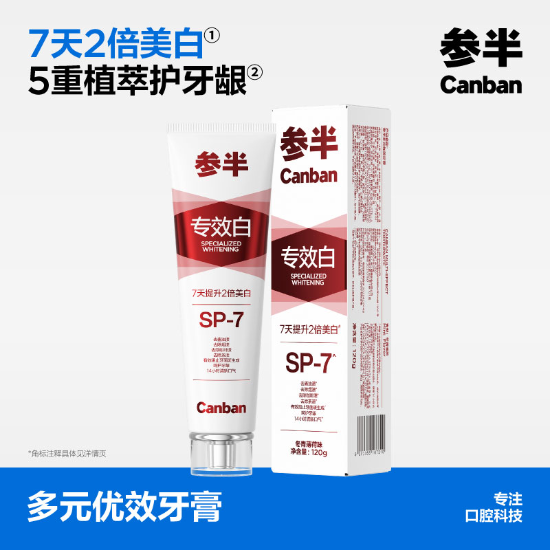 参半 CP-KQ-YG-0319 多元优效牙膏（专效白）120g高清大图