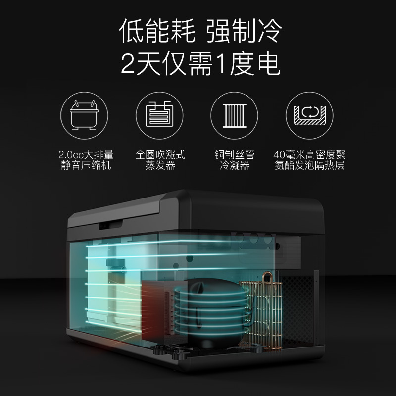 科敏(KEMIN)K24车载压缩机冰箱迷你型冷冻车家两用制冷宿舍化妆品冷藏 12V-24V车载型(只可车用)