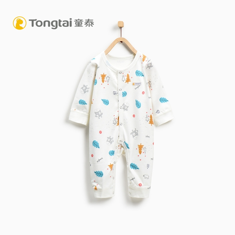 童泰TONGTAI婴幼儿内衣纯棉0-1岁连体内衣1-2岁宝宝对开哈衣爬服婴幼儿通用90cm