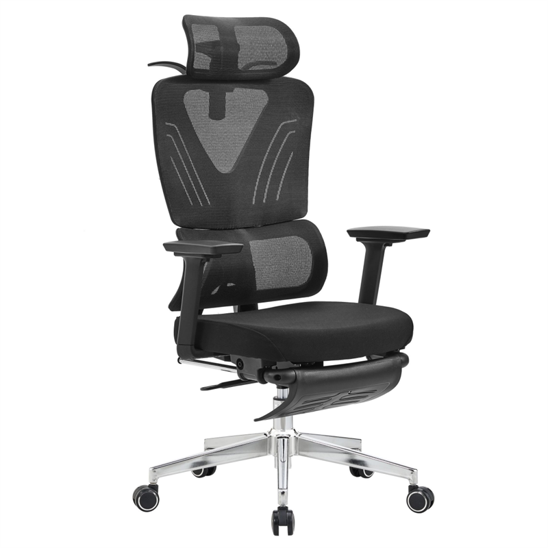 沃盛午休椅网布面料员工午休椅观大方的高弧度尼龙脚现代椅子转椅