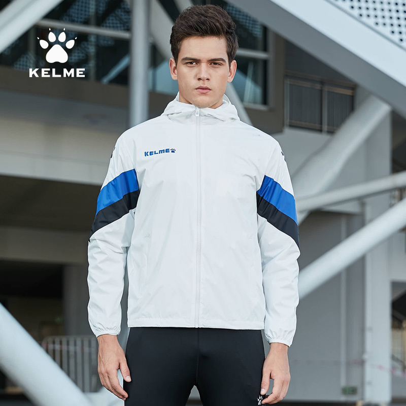 kelme卡尔美运动风雨衣男运动休闲防风防水上衣足球训练外套男