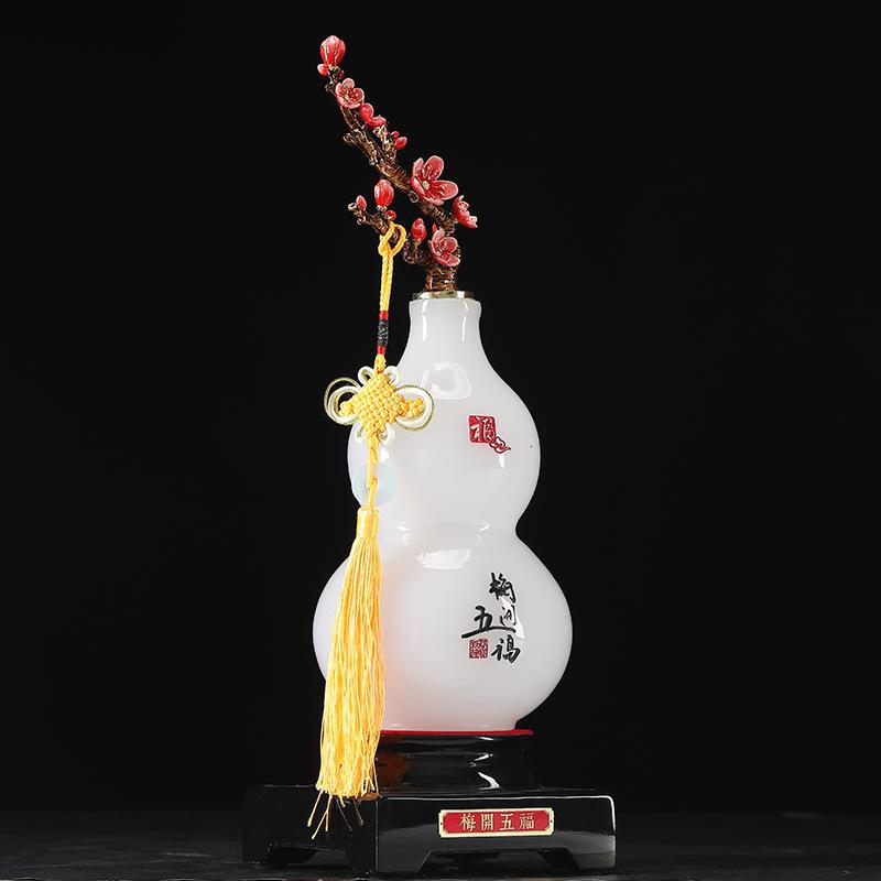 美帮汇玉石葫芦摆件家居客厅玄关酒柜电视柜装饰品搬迁乔迁新居礼品高清大图